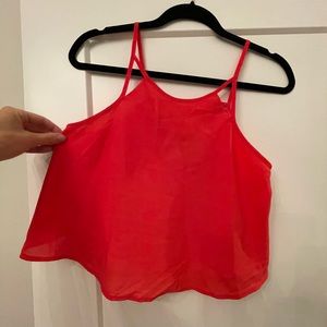 Red crop top